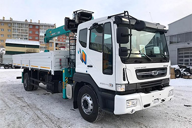 Кран-манипулятор на шасси Daewoo Novus CH7CA–HKTC-8026 + (Бур)