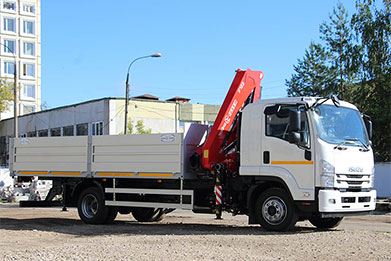 Кран-манипулятор на шасси Isuzu FSR34UL-P